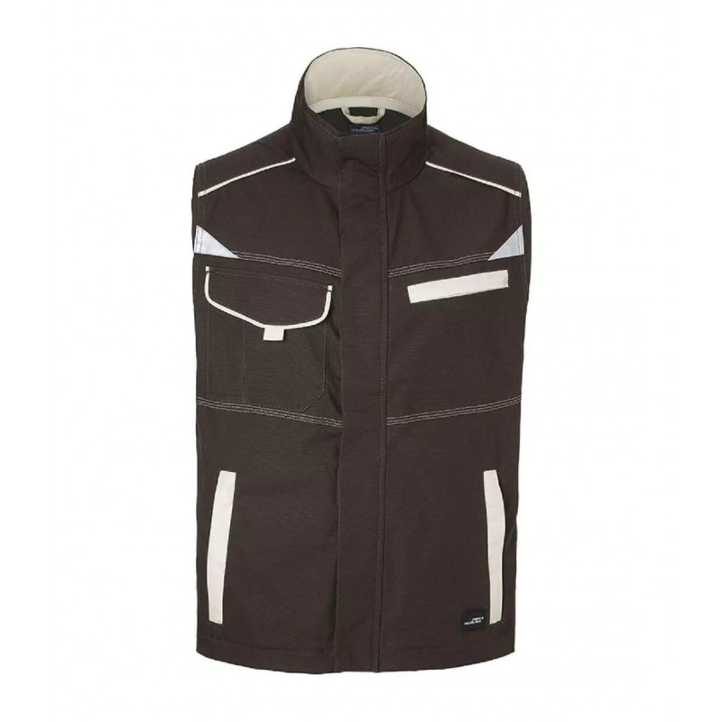 Gilet de Travail Bicolore col Montant